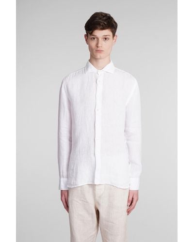 120 Shirt In White Linen