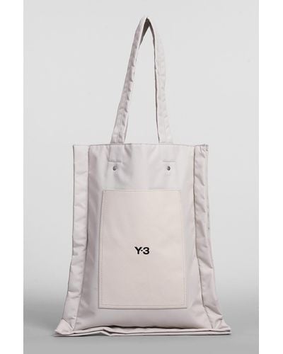 Y-3 Tote In Gray Polyamide - Natural