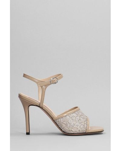 Marc Ellis Sandals In Taupe Patent Leather - Gray