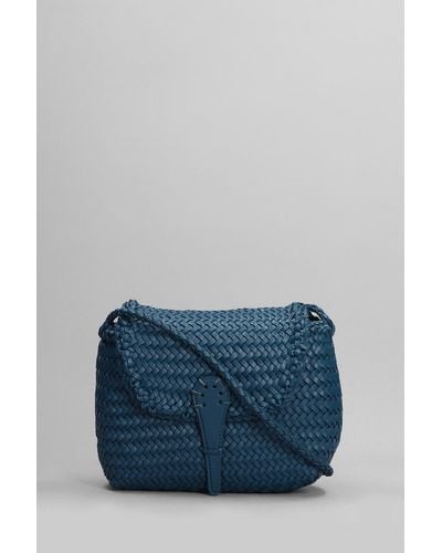 Dragon Diffusion Mini City Shoulder Bag In Blue Leather