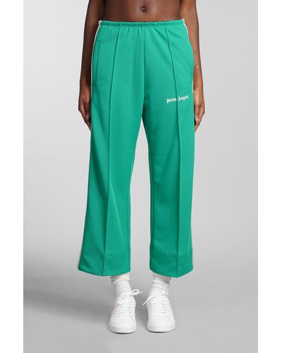 Palm Angels Pantalone in Poliestere Verde