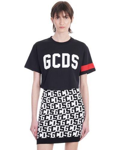 Gcds T-Shirt in Cotone Nero