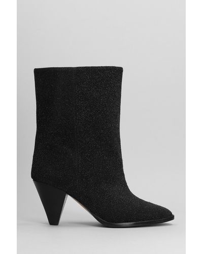 Isabel Marant Rouxa High Heels Ankle Boots - Black