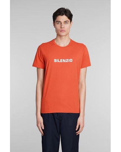 Aspesi T-Shirt Silenzio in Cotone Arancione
