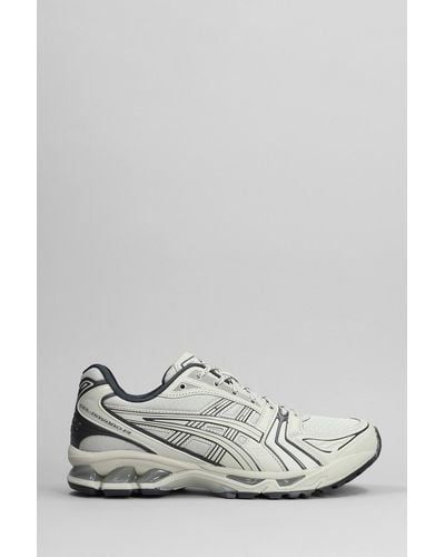Asics Gel-kayano 14 Sneakers In Gray Leather And Fabric - White