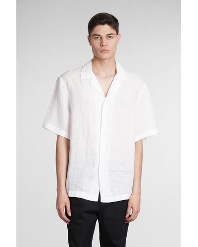 Grifoni Shirt In White Linen