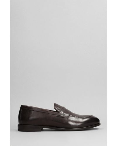 Henderson Loafers In Brown Leather - Gray