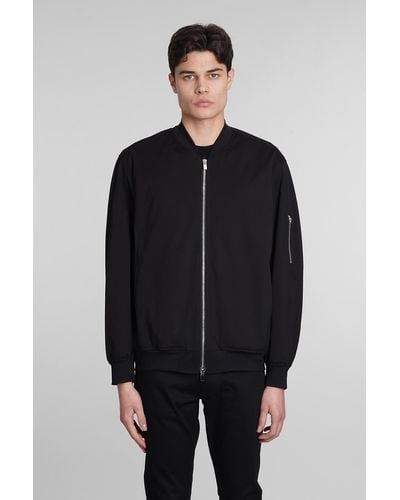 Attachment Bomber In Black Polyester - Blue