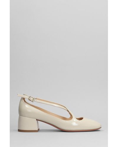 Festa Actress Pumps In Beige Leather - Natural