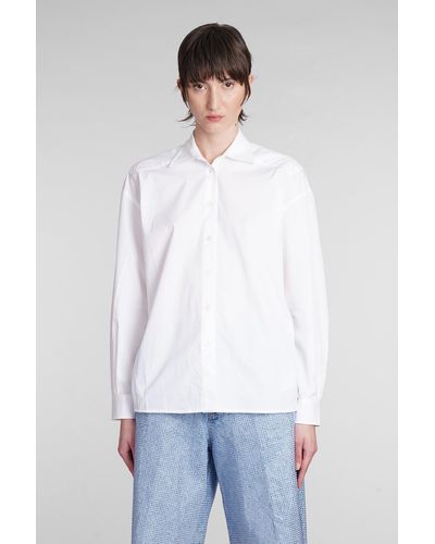Laneus Camicia in Cotone Bianco