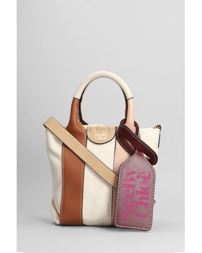 See By Chloé Tote in Pelle Bianca - Rosa
