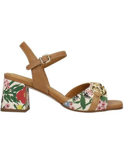 Pedro Miralles Sandals In Leather Color Leather - Multicolor
