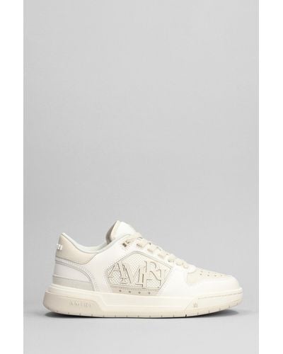 Amiri Classic Logo-embellished Leather Low-top Sneakers - Natural