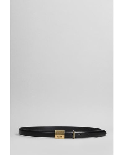 Isabel Marant Lowell Belts In Black Leather - Gray