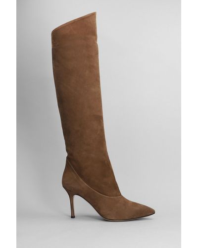 The Seller High Heels Boots In Leather Color Suede - Brown