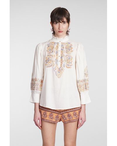 Antik Batik Neil Blouse In White Cotton