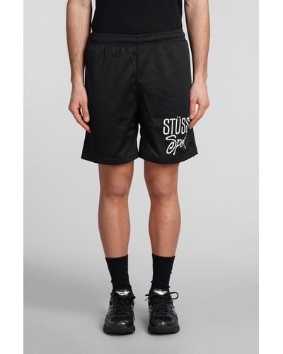 Stussy Shorts in Poliestere Nera - Nero