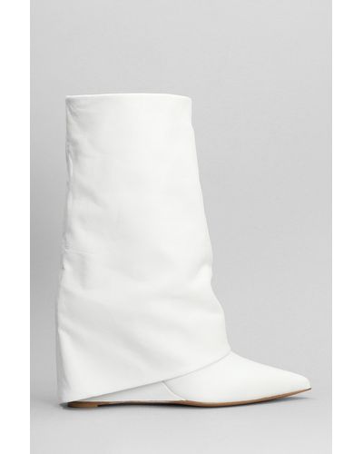 The Seller Ankle Boots Inside Wedge In White Leather