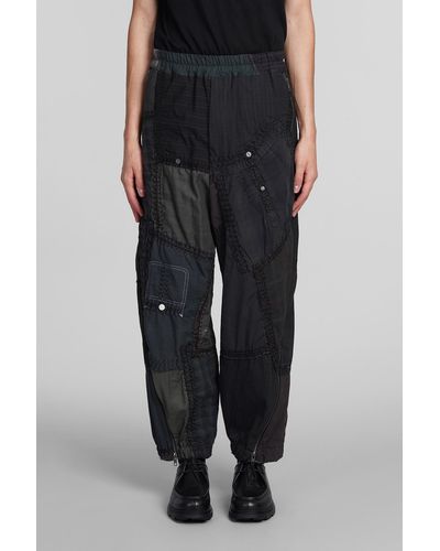 By Walid Pantalone Harley in Cotone Verde - Nero