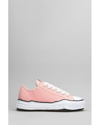 Maison Mihara Yasuhiro Peterson Low Sneakers In Rose-pink Cotton