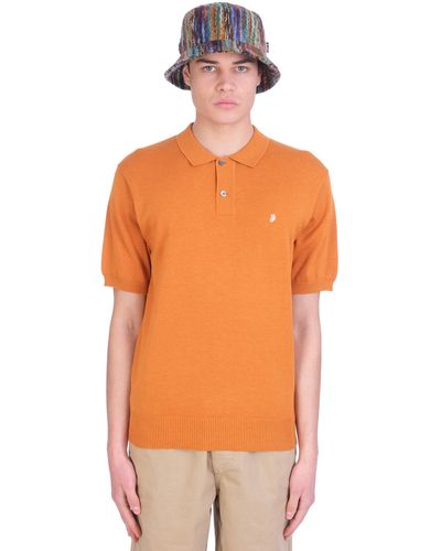 Stussy Polo In Orange Cotton