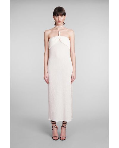 Magda Butrym Bridal Silk And Wool Midi Dress in White