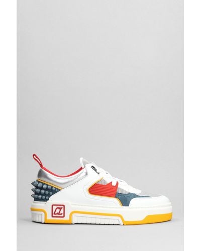 Christian Louboutin Sneakers Astroloubi in Pelle Bianca - Multicolore