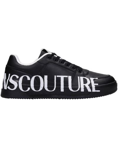 Versace Jeans Couture Sneakers In Leather - Black