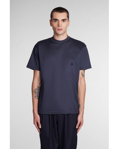Low Brand T-Shirt in Cotone Blu