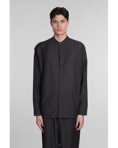 Attachment Shirt In Gray Rayon