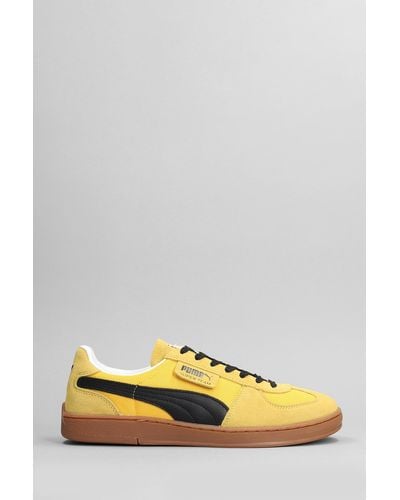 PUMA Super Team Og Sneakers In Yellow Suede And Fabric