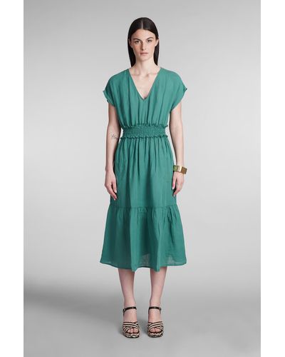 120 Dress In Green Linen