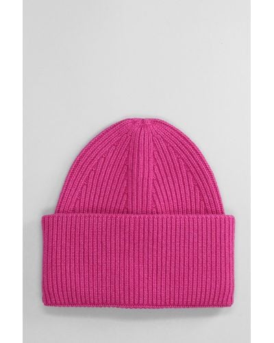 Laneus Hats In Fuxia Cashmere - Pink