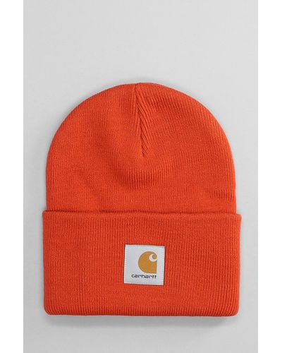 Carhartt Hats In Orange Acrylic - Red