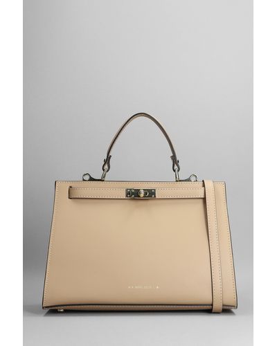 Marc Ellis Queen L Hand Bag In Beige Leather - Natural