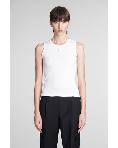 Helmut Lang Topwear in Cotone Bianco