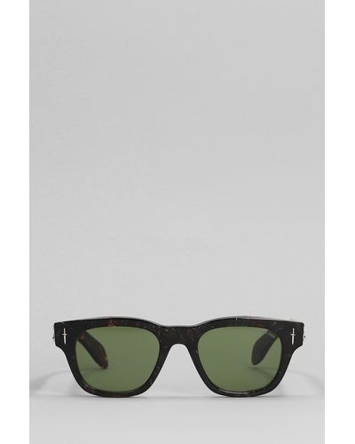Cutler and Gross The Great Frog Sunglasses In Black Acetate - Green