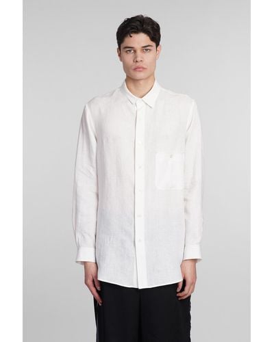 Y's Yohji Yamamoto Shirt In White Linen