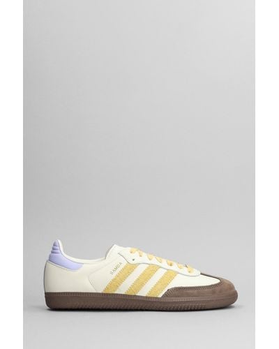 adidas Samba Og Sneakers In Beige Suede And Leather - Gray