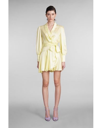 Zimmermann Dress In Yellow Silk