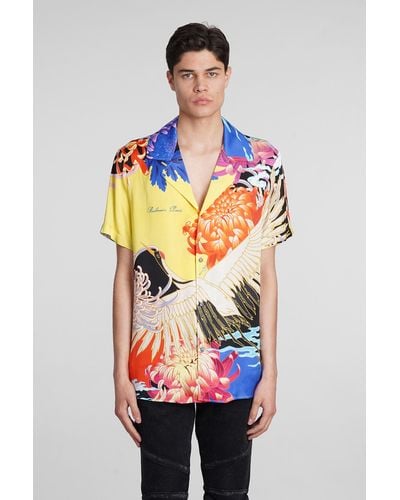 Balmain Shirt In Multicolor Viscose