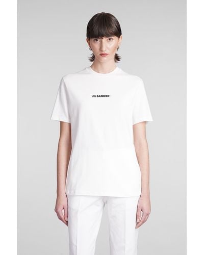 Jil Sander T-Shirt in Cotone Bianco