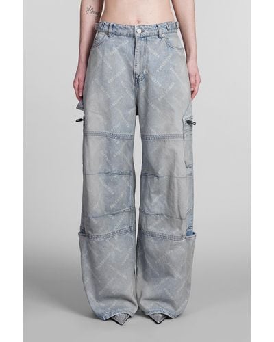 Balenciaga Jeans in Cotone Blu - Grigio
