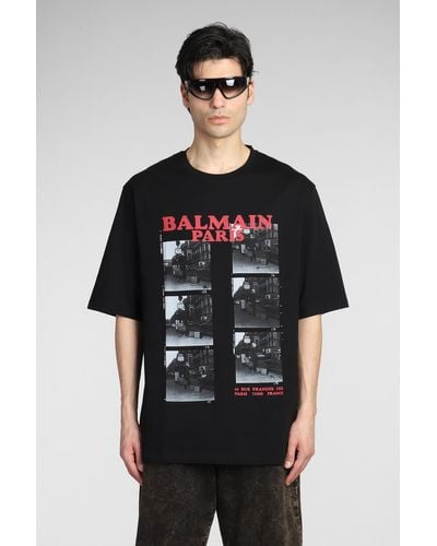 Balmain Organic Cotton Graphic T-shirt - Black