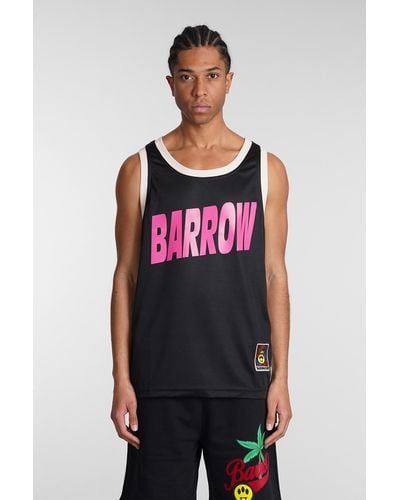 Barrow Tank Top In Black Polyester - Red