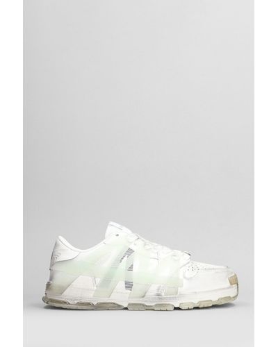 Acupuncture Tank Sneakers In White Leather