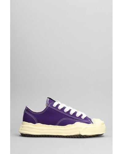 Maison Mihara Yasuhiro Hank Low Sneakers In Viola Cotton - Purple