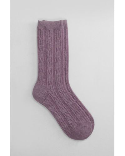 Stussy Socks In Viola Cotton - Purple
