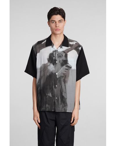 Undercover Shirt In Black Rayon - Gray