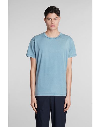 Roberto Collina T-Shirt in Cotone Celeste - Blu